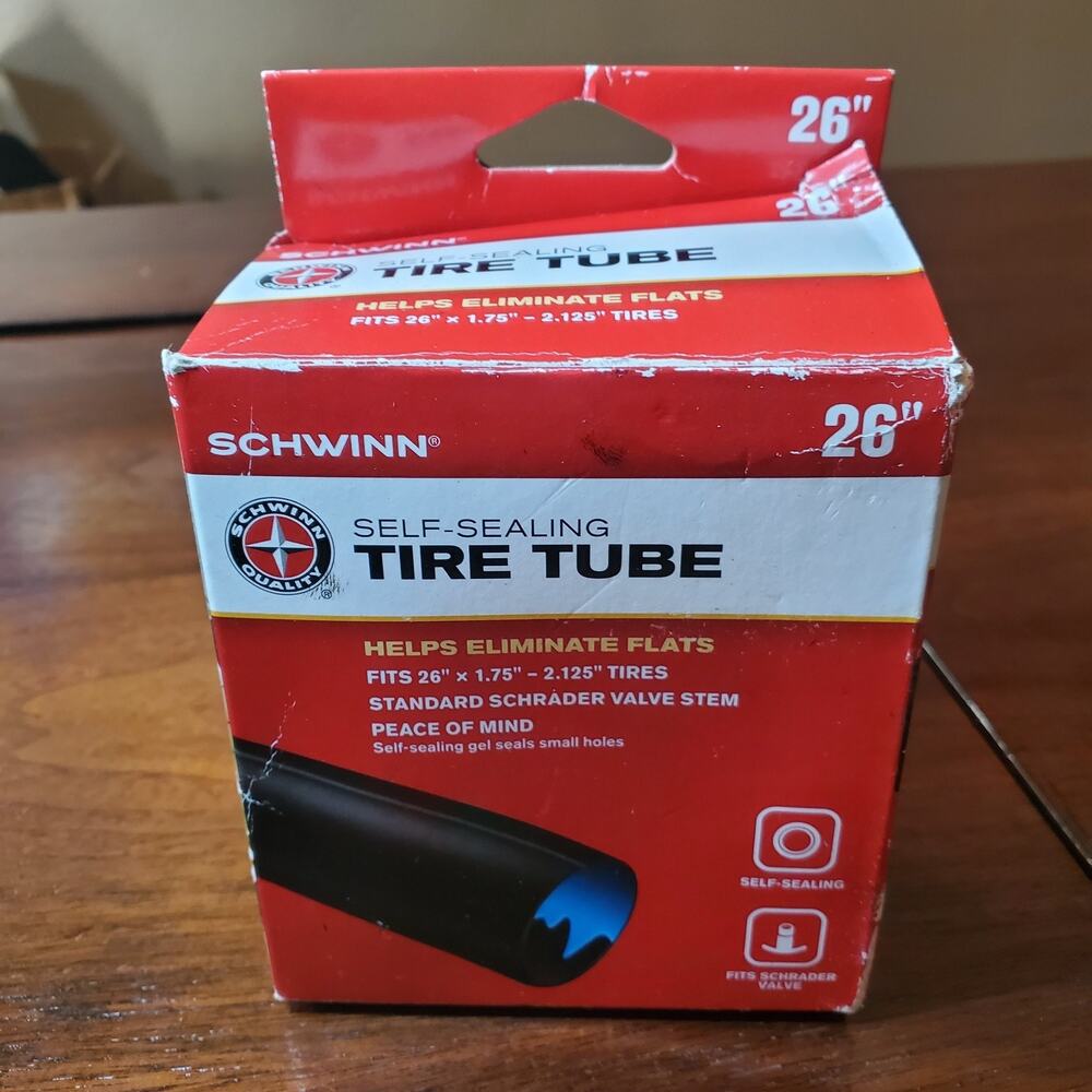 Schwinn Bicycle Self Sealing Tire Tube 26 x 1.75 1.95 2.125 Schrader SW78085-12